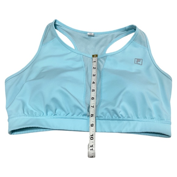 Fila Sport Women’s Medium Impact Racerback Keyhole Padded Blue Sport Bra Size 2X - Picture 8 of 15